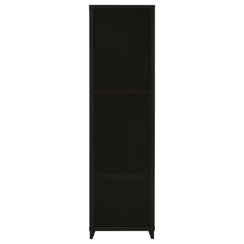 Lewes - 4-Shelf Engineered Wood Media Tower - Cappuccino - Atlantic Fine Furniture Inc