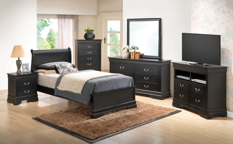 Sleigh Bed With Low Footboard