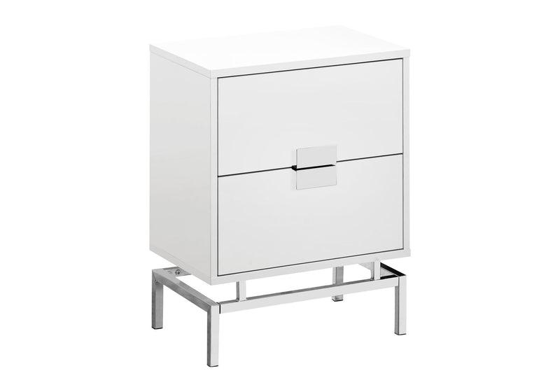 Accent Side Table, Storage Drawer, Modern Design