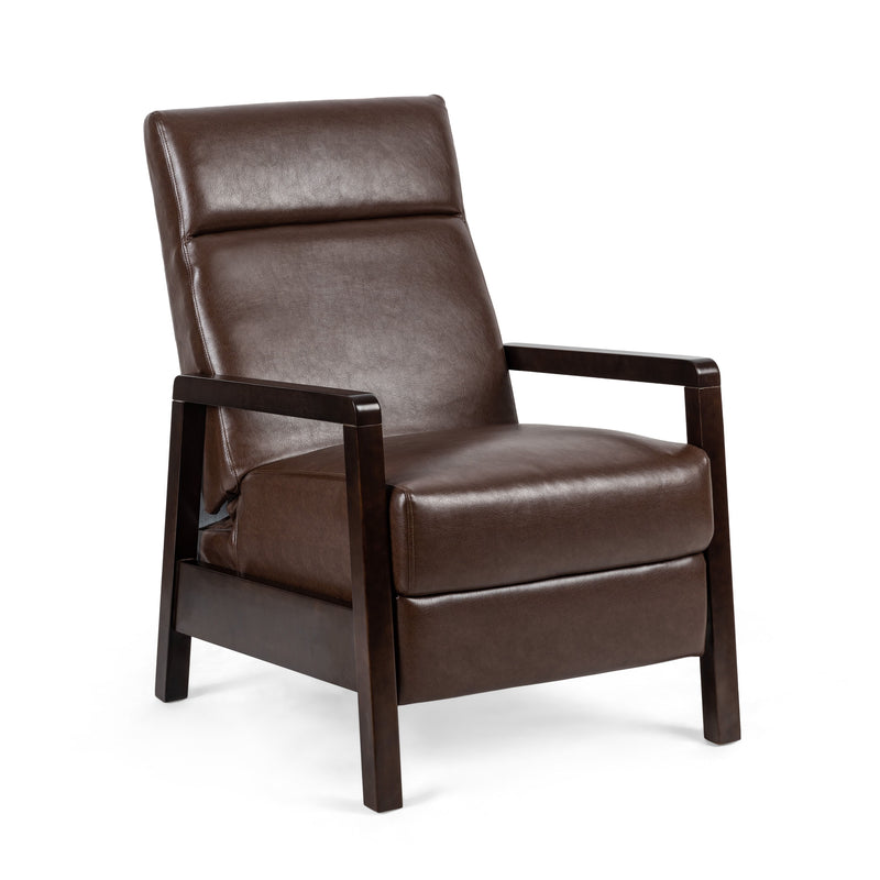 Faux Leather Upholstered Pushback Recliner