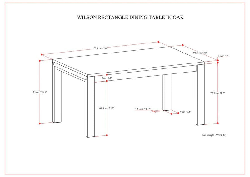 Wilson - Handcrafted Dining Table