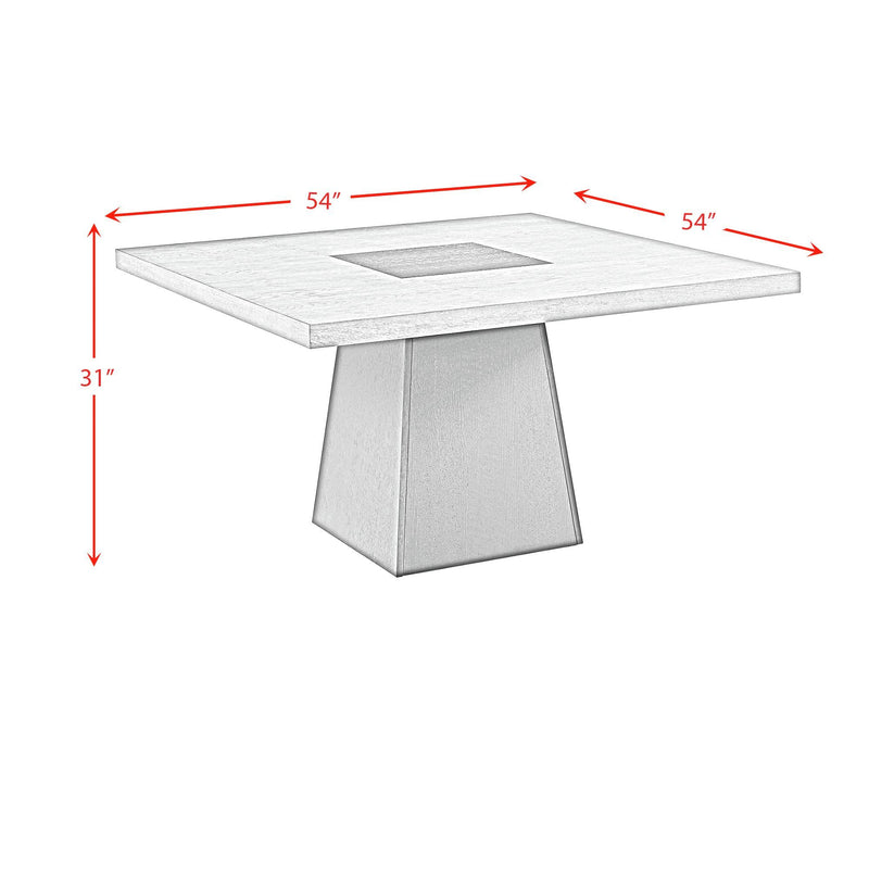 Jemma - Square Dining Table - Grey / Dark Espresso