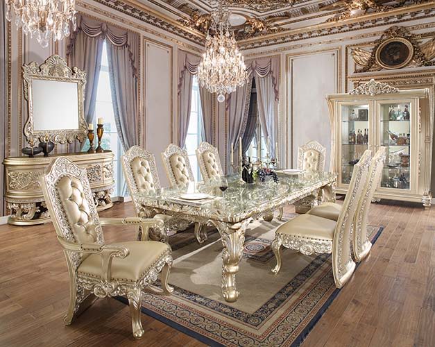 Vatican - Curio - Champagne Silver Finish - Atlantic Fine Furniture Inc