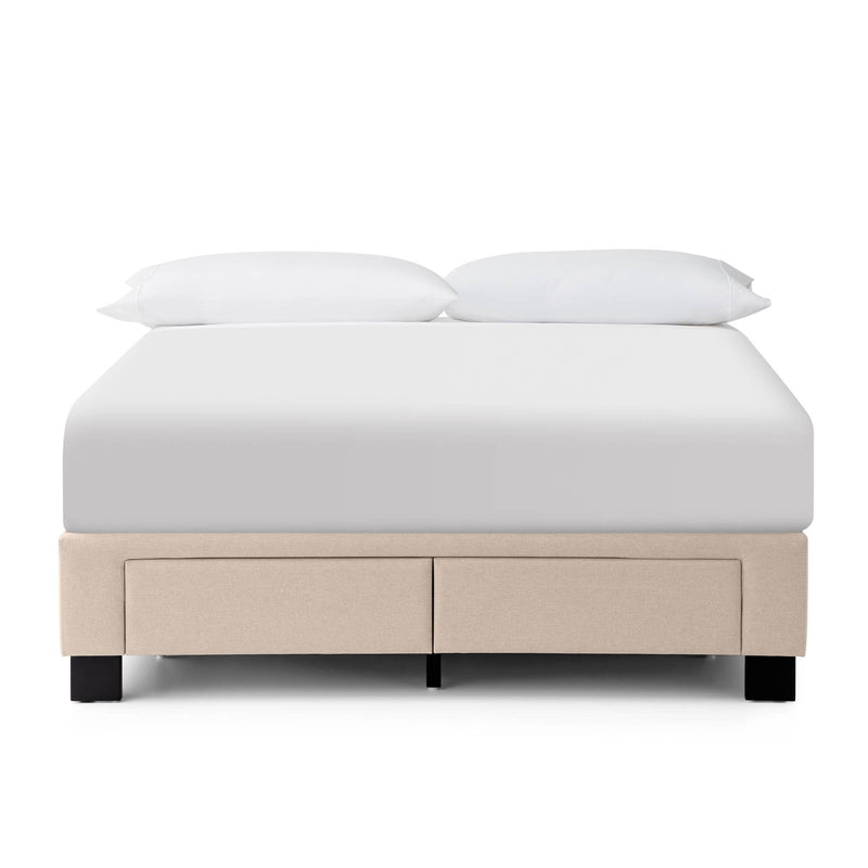 Duncan - King Platform Bed Base - Oat