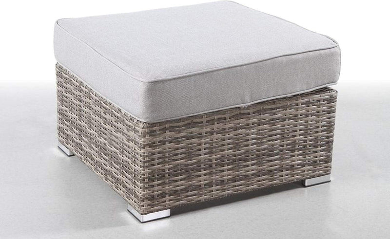 Outdoor Ottoman With Cushion - Gray