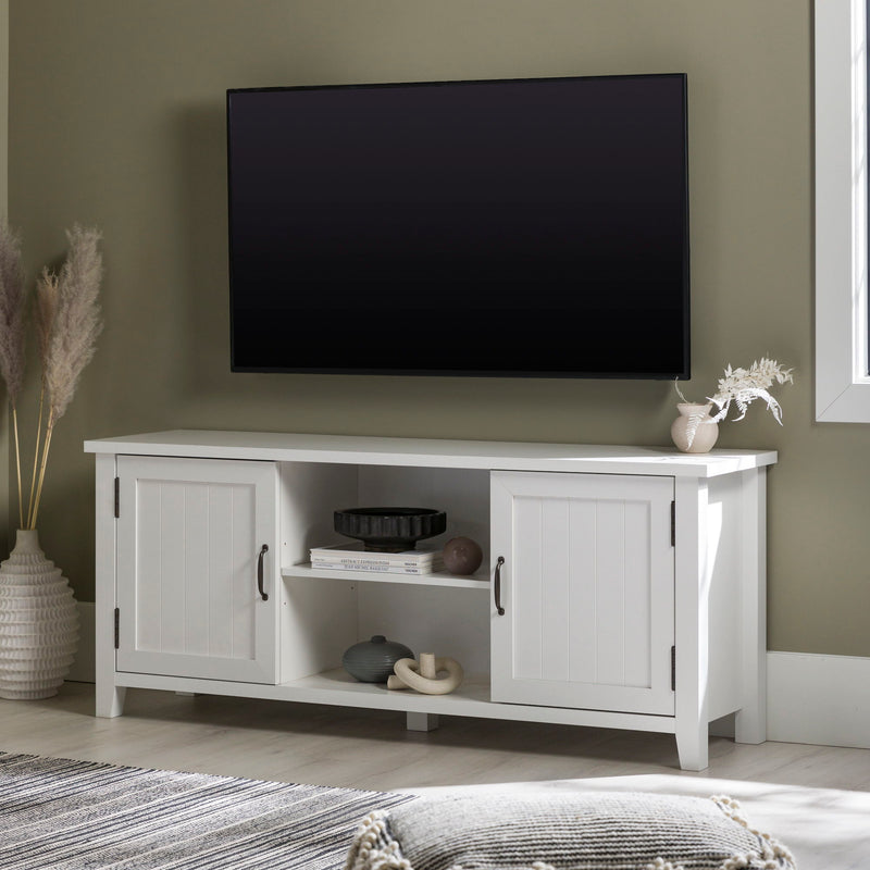 Classic Grooved Door TV Stand For Tvs Up To 65"