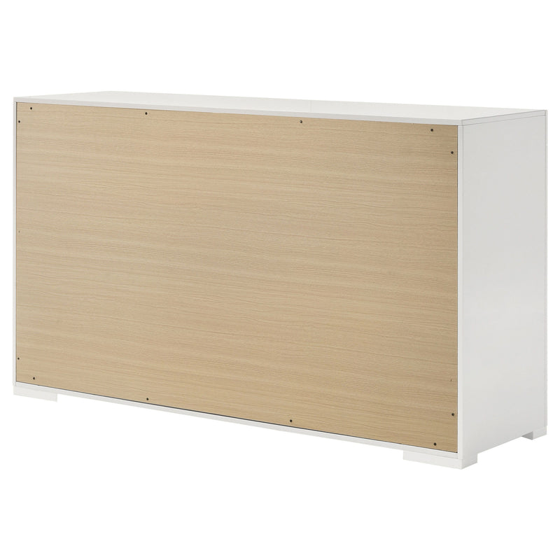 Ives - 6-Drawer Dresser Cabinet - White High Gloss