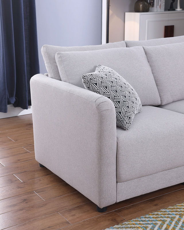 Penelope - Fabric Sofa With Ottoman And Pillows