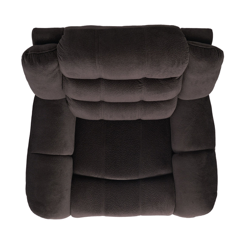 Classic Design, Plush Fabric, Glider Recliner