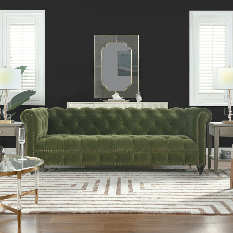 Alto - Tufted Chesterfield Sofa - Olive Green