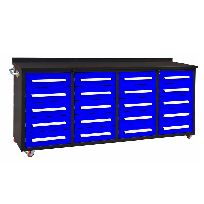 Garage Storage Cabinets With Workbench (20 Drawers)