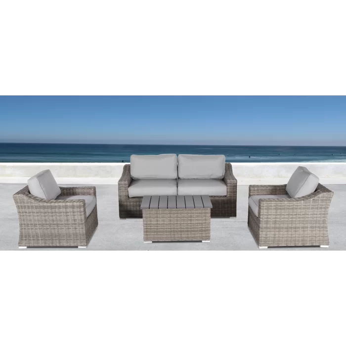 Stylish Sofa Seating Group With Cushions Perfect For Outdoor Gatherings