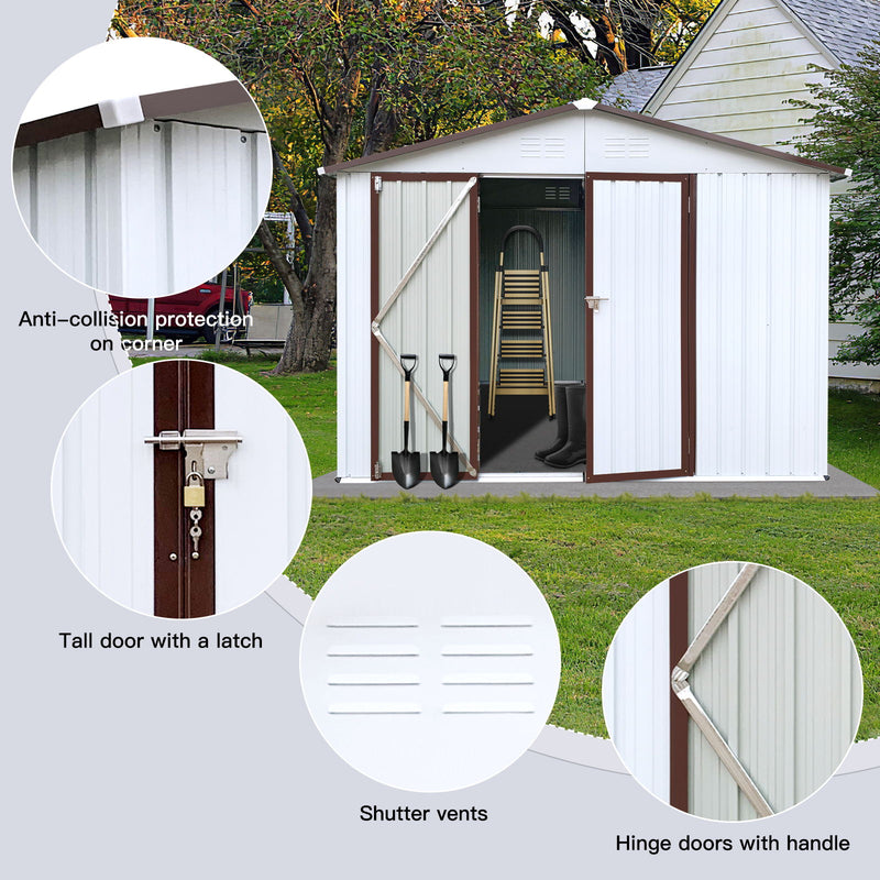 10' x 8' Garden Sheds Outdoor Storage Sheds