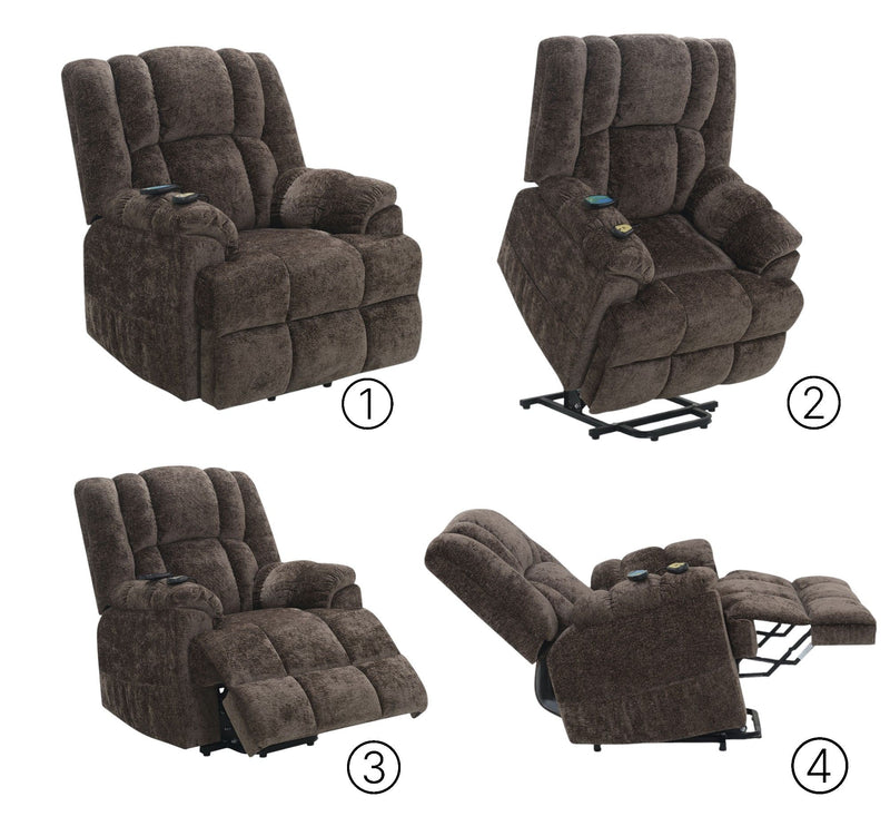 Pacay - Power Motion Recliner With Lift Heating Massage Function