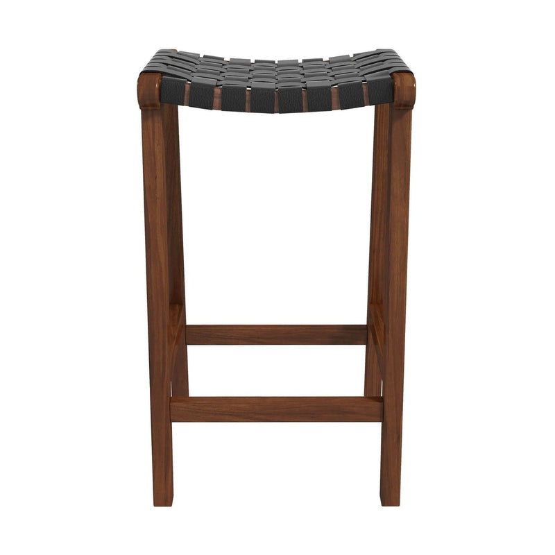 James - Modern Genuine Leather Bar Stool