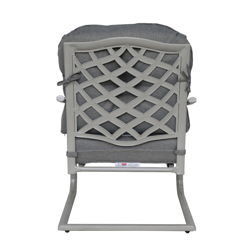 Outdoor Aluminum C Spring Chair (Set of 2) - Basalt