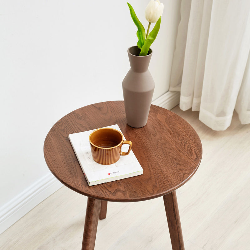 Round Small End Table, Side Table For Bedroom & Balcony