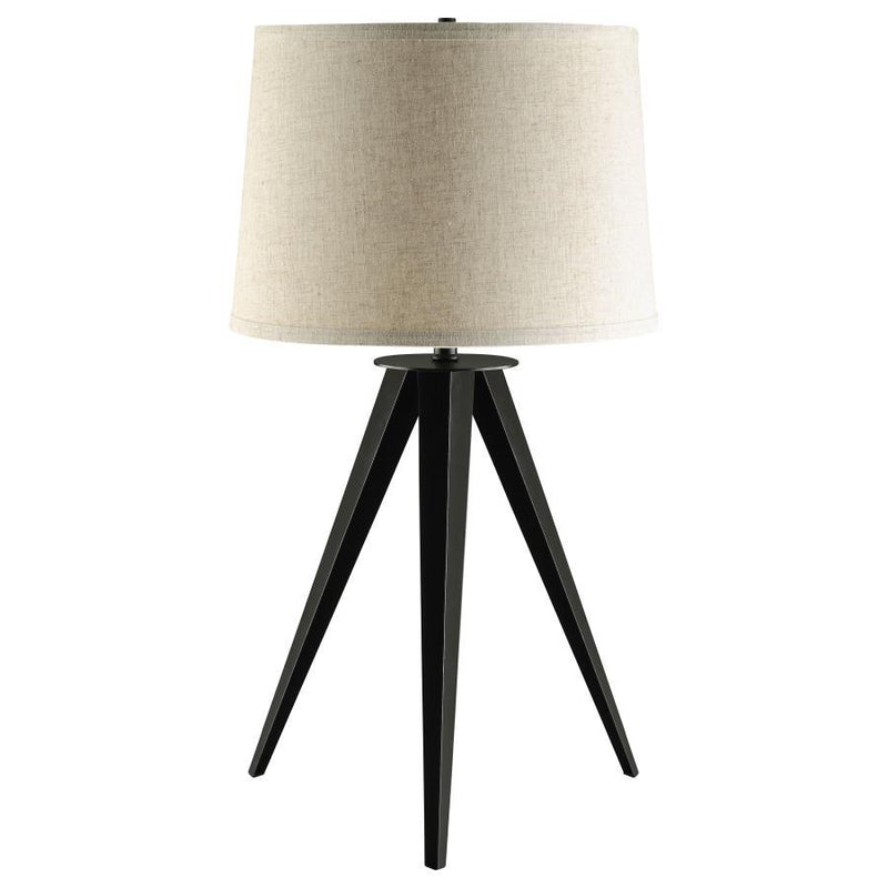 Sabat - Empire Shade Tripod Beside Table Lamp - Black - Atlantic Fine Furniture Inc