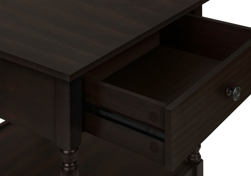 Accent - Table, 2 Tier, Square, Traditional - Walnut