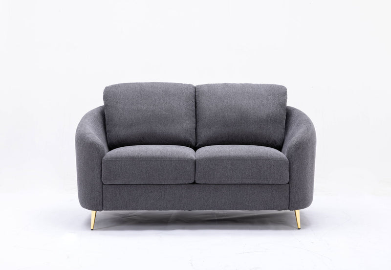 Yuina - Linen Loveseat - Gray