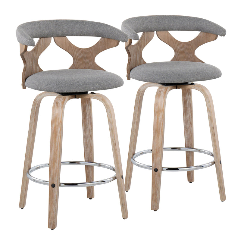 Gardenia - Mid Century Modern Fixed Height Counter Stool With Swivel (Set of 2)