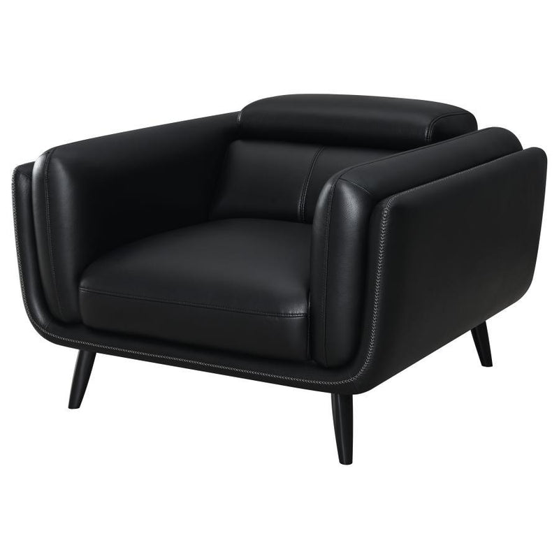 Shania - Upholstered Low Back Accent Chair - Black