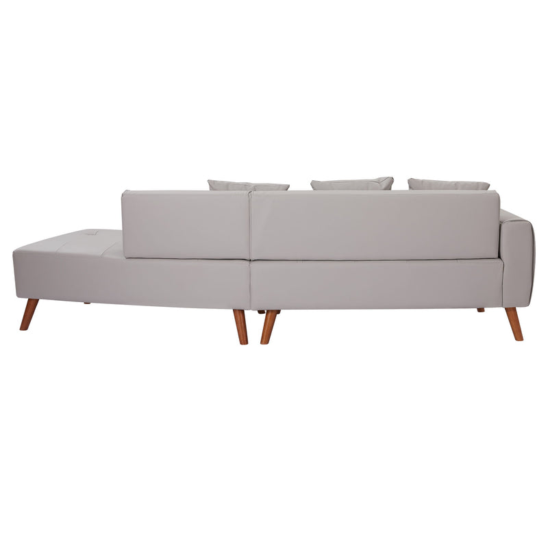 Contemporary Sofa Stylish Sofa Couch With A Round Storage Ottoman And Three Removable Pillows For Living Room