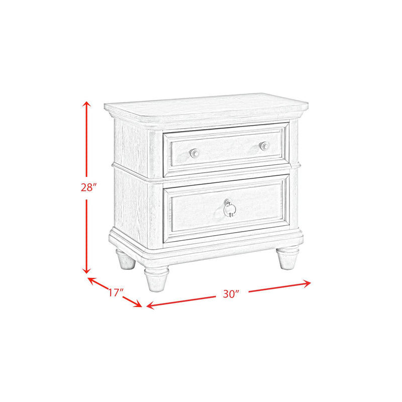 Whit-Ash - Panel Bedroom Set With Door Chest