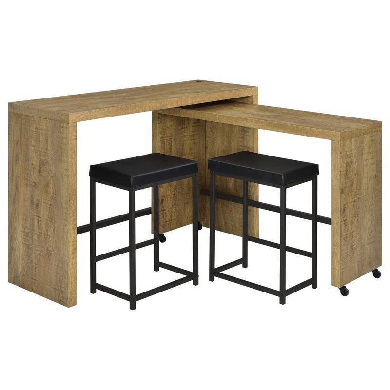 Davista - 4 Piece Counter Height Table Set - Mango Brown