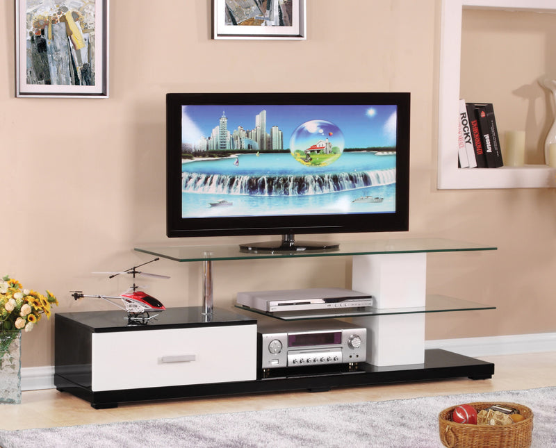 Ivana - TV Stand - White / Black