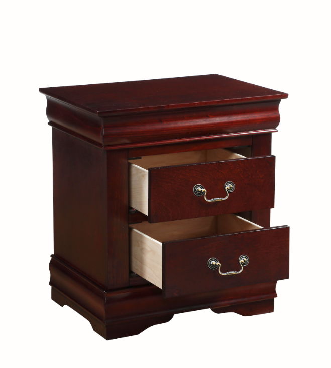 Louis Philippe - Nightstand, Elegant Design - Cherry