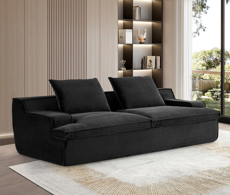 Nimbus - Oversized Full Foam 4 Seater Couch For Living Room Upholstered In Soft Corduroy, Wide Armrests