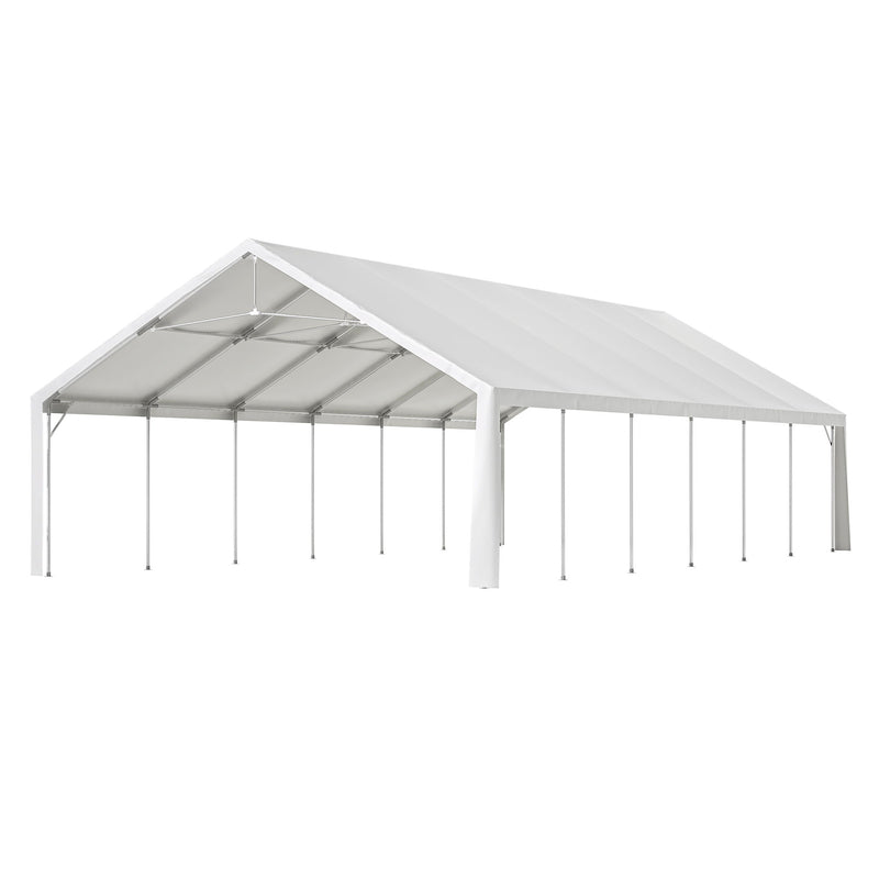 Party Tent Heavy Duty, Large Wedding Event Shelters With 3 Carry Bags & Removable Sidewalls, Outdoor Canopy Gazebo Commercial Tents For Parties Carport Camping Garden Patio - White