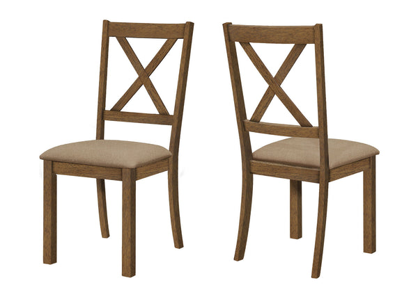 Dining Chair Side, Upholstered For Dining Room, Transitional (Set of 2) - Beige