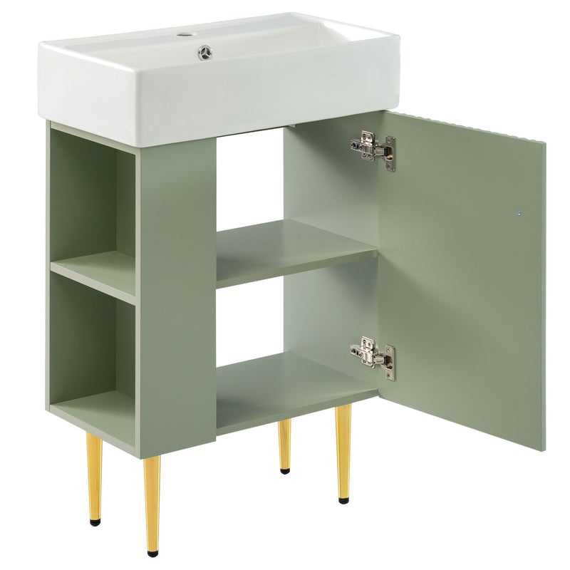 Bathroom Vanity, Combo Cabinet, Bathroom Storage Cabinet, Single Ceramic Sink