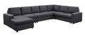 Hayden - Linen 7 Seat Reversible Modular Sectional Sofa Chaise