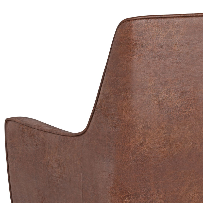 Robson - Accent Chair - Distressed Saddle Brown