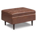 Shay - Large Square Coffee Table Storage Ottoman Mid-Century Style