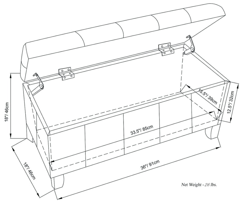 Dover - Multifunctional Storage Ottoman Bench