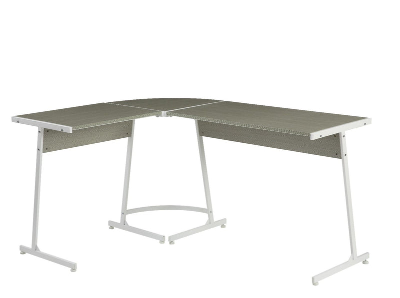 Dazenus - Desk - Gray & White Finish