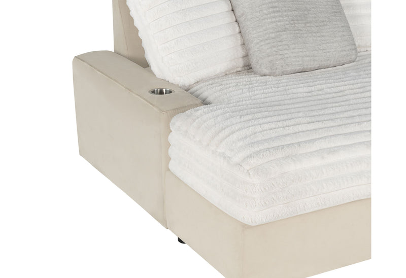 Shine - Lounger Sofa With USB - Beige