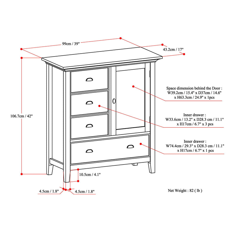 Redmond - Handcrafted Medium Storage Cabinet