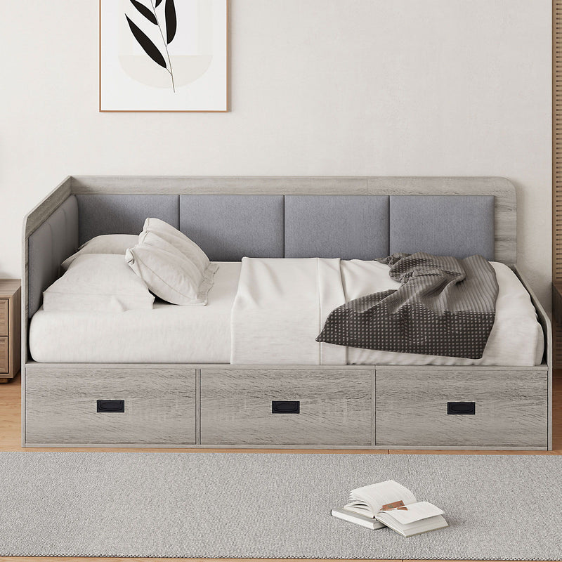 Daybed With Three Drawers And Three Storage Compartments