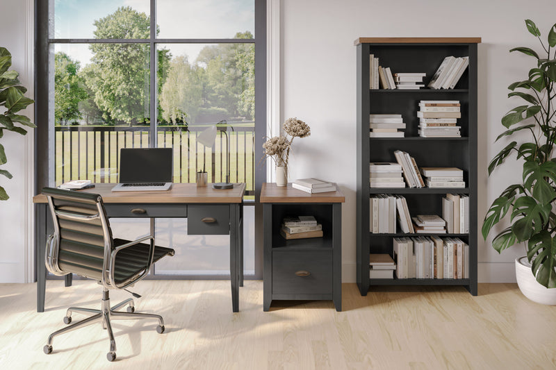 Essex - Writing Desk - Black, Whiskey