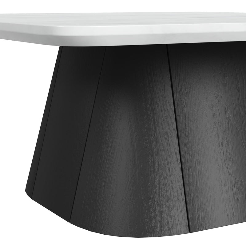 Edison - 2 Piece Occasional Table Set (Coffee Table & End Table) - White And Black