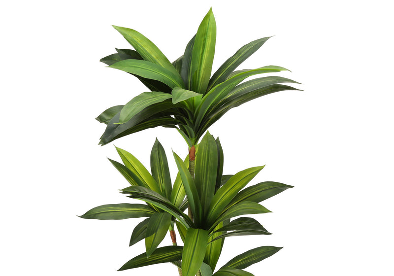 51" Tall, Artificial Plant, Dracaena Tree, Indoor, Faux, Fake, Floor, Greenery, Potted, Real Touch, Decorative - Green / Black