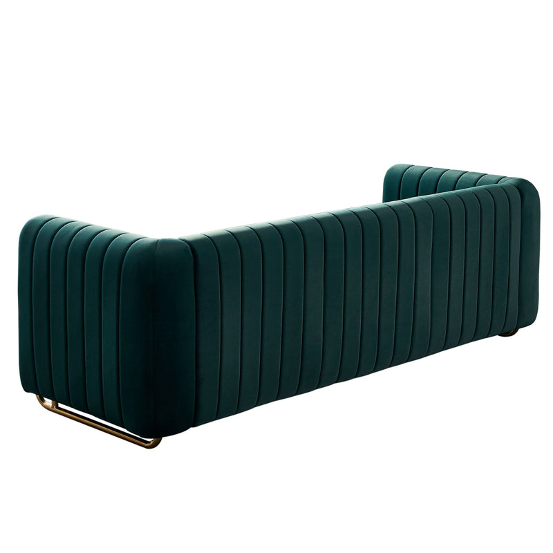 Contemporary Velvet Sofa Couch For Living Room