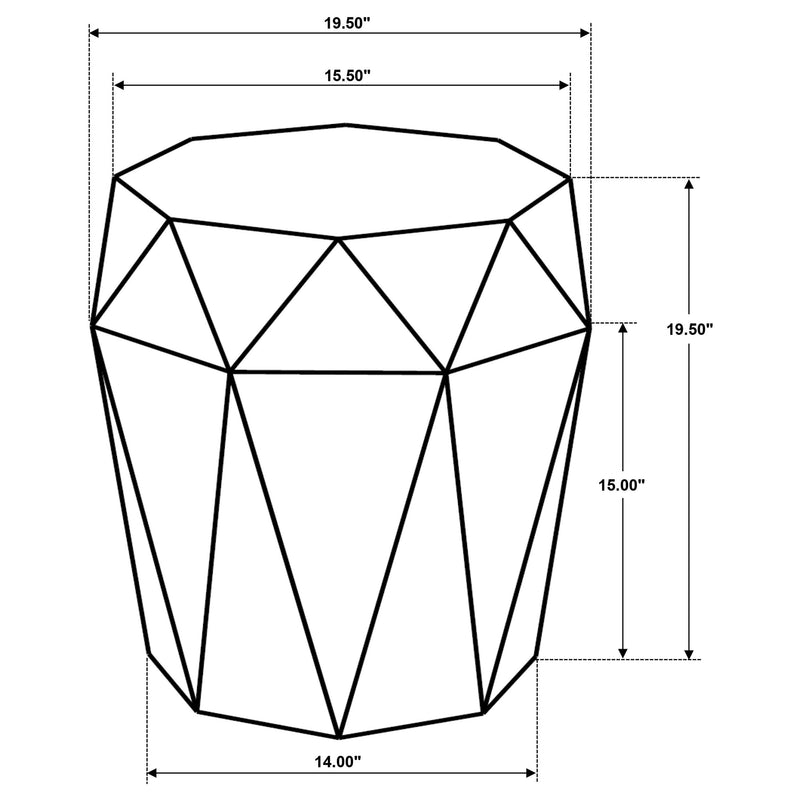 Jacinto - Octagonal Solid Mango Wood Side Table