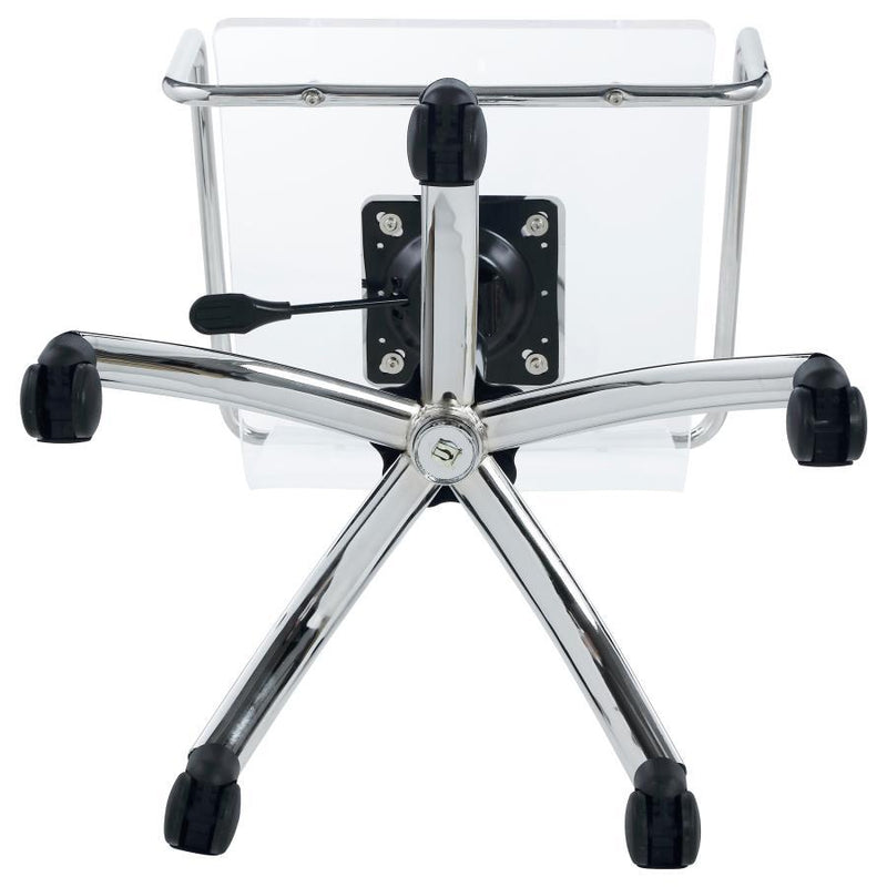 Amaturo - Acrylic Adjustable Home Office Desk Chair - Clear