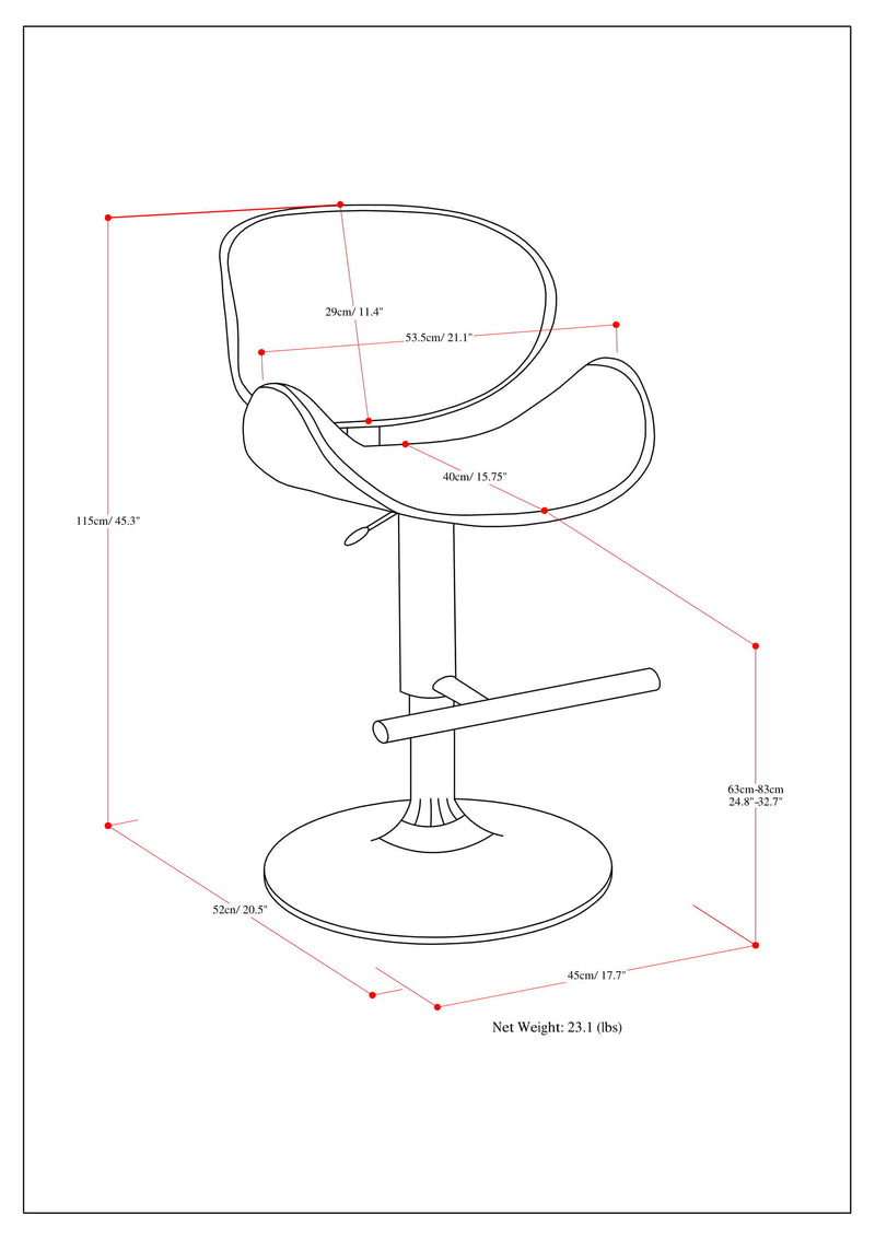 Marana - Multifunctional Handcrafted Bentwood Adjustable Swivel Bar Stool